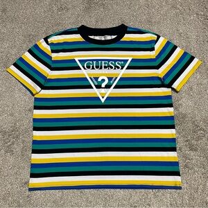 Men’s Guess Vintage Style Striped Tee Size L